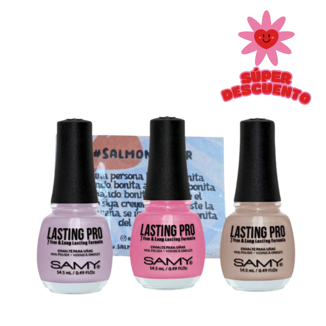 Kit de Esmaltes para uñas X3 Lasting Pro Samy