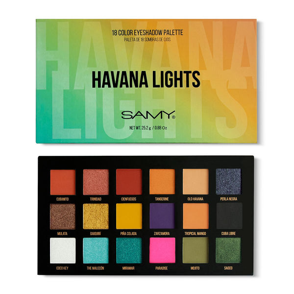 Paleta de sombras X18 HAVANA LIGHTS Samy